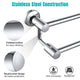 DIY Wall-Mounted Double Towel Bars Stainless Steel Chrome Finish