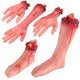DIY Halloween Party Diy 5pcs Severed Hands Foot Leg Props Set