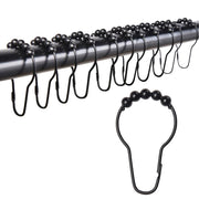 DIY Black Stainless Steel Hooks for Curtain, String Lights 12ct/pk