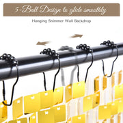 DIY Black Stainless Steel Hooks for Curtain, String Lights 12ct/pk