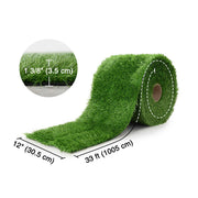 DIY Artificial Grass for Side Yard Landscaping, 1.38" Pile (4', 3', 1'W Options)