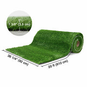 DIY Artificial Grass for Side Yard Landscaping, 1.38" Pile (3', 1'W Options)
