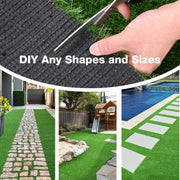 DIY Artificial Grass for Side Yard Landscaping, 1.38" Pile (4', 3', 1'W Options)