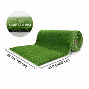 DIY Artificial Grass for Side Yard Landscaping, 1.38" Pile (3', 1'W Options)