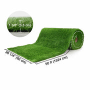 DIY Artificial Grass for Side Yard Landscaping, 1.38" Pile (3', 1'W Options)