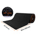 DIY HybridLane Black Indoor Gym Turf with White Border Lines, 61oz