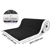 DIY HybridLane Black Indoor Gym Turf with White Border Lines, 61oz (Preorder)