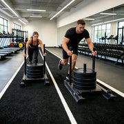 DIY HybridLane Black Indoor Gym Turf with White Border Lines, 61oz (Preorder)