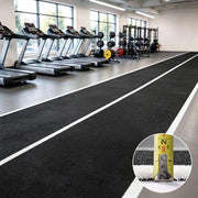 DIY HybridLane Black Indoor Gym Turf with White Border Lines, 61oz (Preorder)