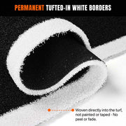 DIY HybridLane Black Indoor Gym Turf with White Border Lines, 61oz (Preorder)