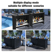 DIY Outdoor Folding Bar Pub Table with Storage