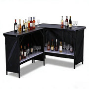 DIY Outdoor Folding Bar Pub Table with Storage