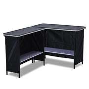 DIY Outdoor Folding Bar Pub Table with Storage