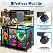DIY Steel Pool Float Storage Mesh Toy Organizer