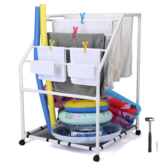 DIY Swimming Pool Towel Rack Storage Hot Tub SPA