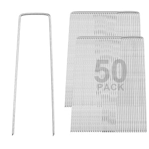 DIY 6 in. Heavy Duty Landscape Staples 12 Gauge Fabric Sod Pins