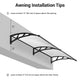 DIY 6.5ft Awning Patio Cover Rain Protection Window