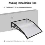 DIY 3ft Awning Patio Cover Rain Protection Window