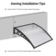 DIY 2 Pcs 3ft Awning Patio Cover Rain Protection Window