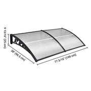DIY 6.5ft Awning Patio Cover Rain Protection Window