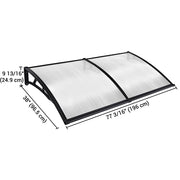 DIY 6.5ft Awning Patio Cover Rain Protection Window