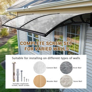 DIY 6.5ft Awning Patio Cover Rain Protection Window
