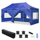 10x20ft Easy Pop Up Canopy 4-Sidewall Party Tent Shelter