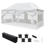 DIY 10x20ft Easy Pop Up Canopy 4-Sidewall Party Tent Shelter