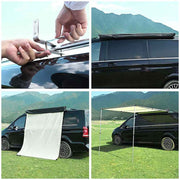 DIY Car Awning with LED Light Rear Side Tent 6' 7" x 4' 7"