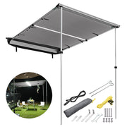 DIY Car Awning with LED Light Rear Side Tent 6' 7" x 4' 7"