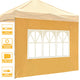 DIY 10x10 Canopy Sidewall with Window 1-pack(9.6x6.7ft)