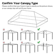 DIY 10x20ft Easy Pop Up Canopy Tent Top Replacement