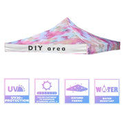 DIY 10x10 Canopy Replacement Cover Tie-dyed Pink (9'7"x9'7")