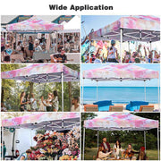 DIY 10x10 Canopy Replacement Cover Tie-dyed Pink (9'7"x9'7")