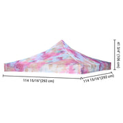 DIY 10x10 Canopy Replacement Cover Tie-dyed Pink (9'7"x9'7")