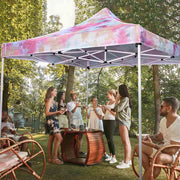 DIY 10x10 Canopy Replacement Cover Tie-dyed Pink (9'7"x9'7")