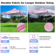 DIY 10x10 Canopy Replacement Cover Tie-dyed Pink