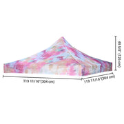 DIY 10x10 Canopy Replacement Cover Tie-dyed Pink