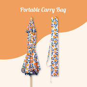 DIY 6ft Wooden Patio Umbrella Tilt Beach Summer Parasol