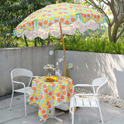 DIY 6ft Wooden Patio Umbrella Tilt Beach Summer Parasol