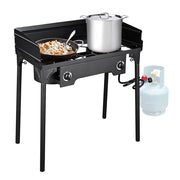 DIY Propane Outdoor Stove 2-Burner with Regulator 150,000BTU