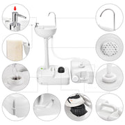 DIY Portable Sink Hand Wash Station with Water Tank Foot Pump