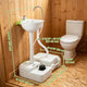 DIY Portable Sink Hand Wash Station with Water Tank Foot Pump