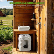 DIY Rolling Portable Sink Hand Wash Station Foot Pump 12Gal