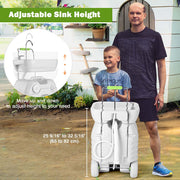 DIY Rolling Portable Sink Hand Wash Station Foot Pump 12Gal