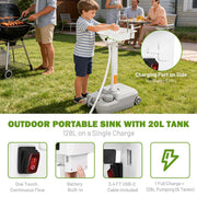 DIY 5Gal Battery & Foot Pump Sink for Custom Trailers & Restrooms