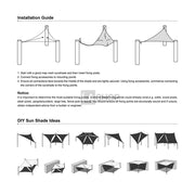 DIY 10' x 13' Rectangle Outdoor And Patio Shade