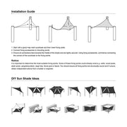 DIY 20' Triangle Sun Shade Wind Sail Shade Canopy