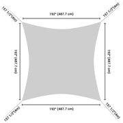 DIY 16' Square Outdoor And Patio Shade Color Options