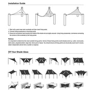 DIY 22' Triangle Shade Wind Sail Shade Canopy